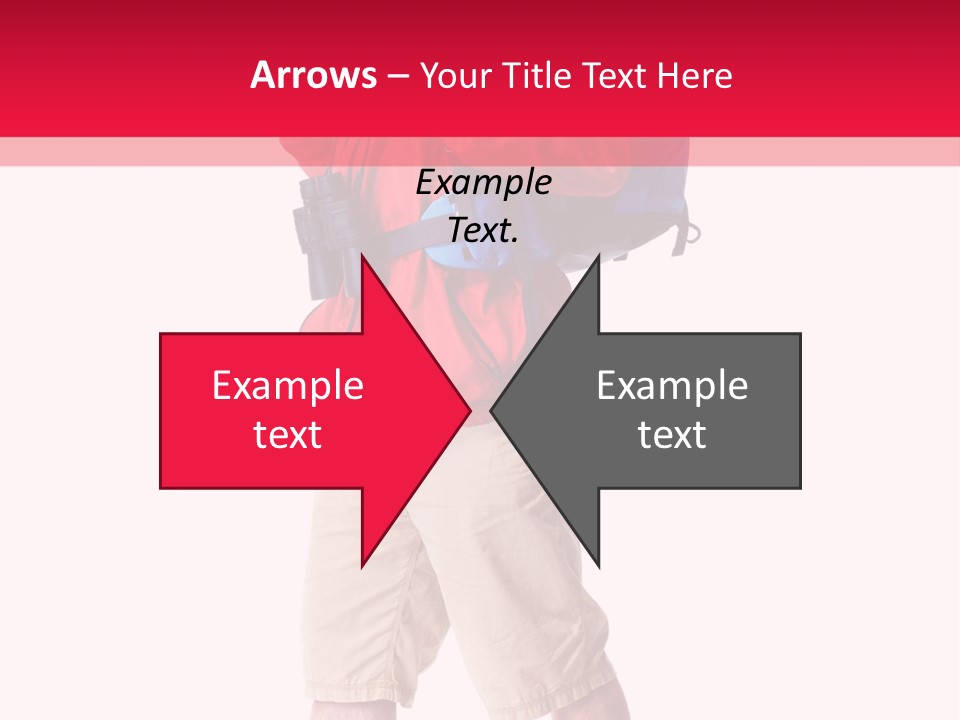 Male Guy Backpacker PowerPoint Template