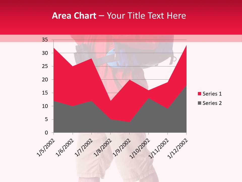 Male Guy Backpacker PowerPoint Template