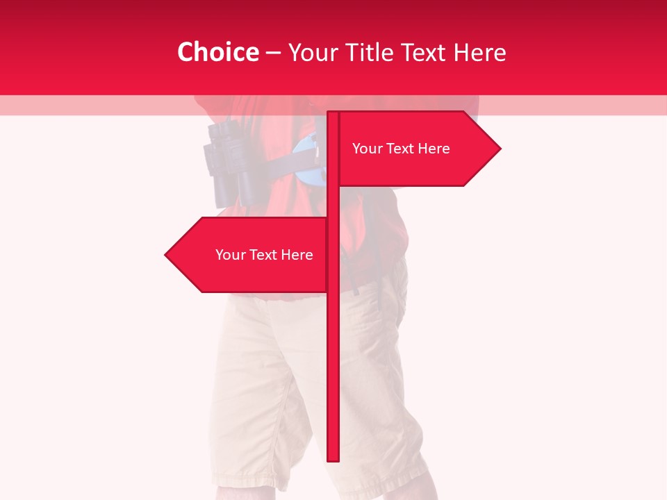 Male Guy Backpacker PowerPoint Template