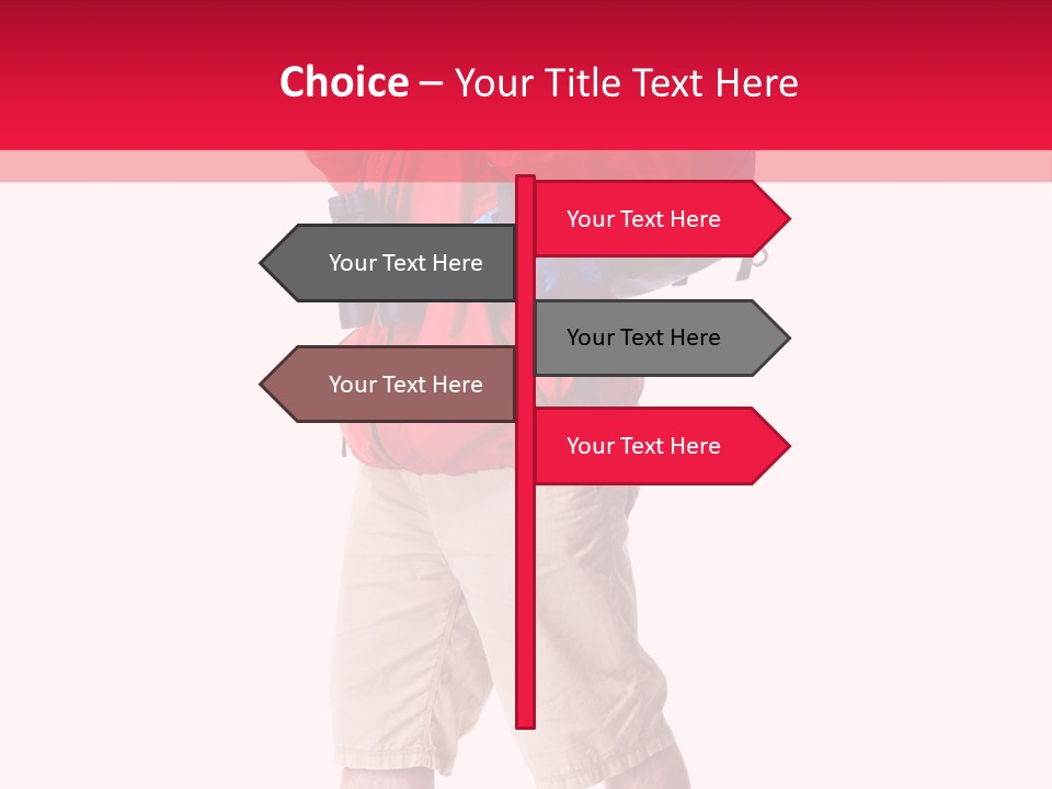 Male Guy Backpacker PowerPoint Template