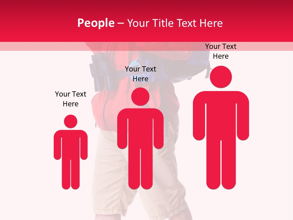 Male Guy Backpacker PowerPoint Template