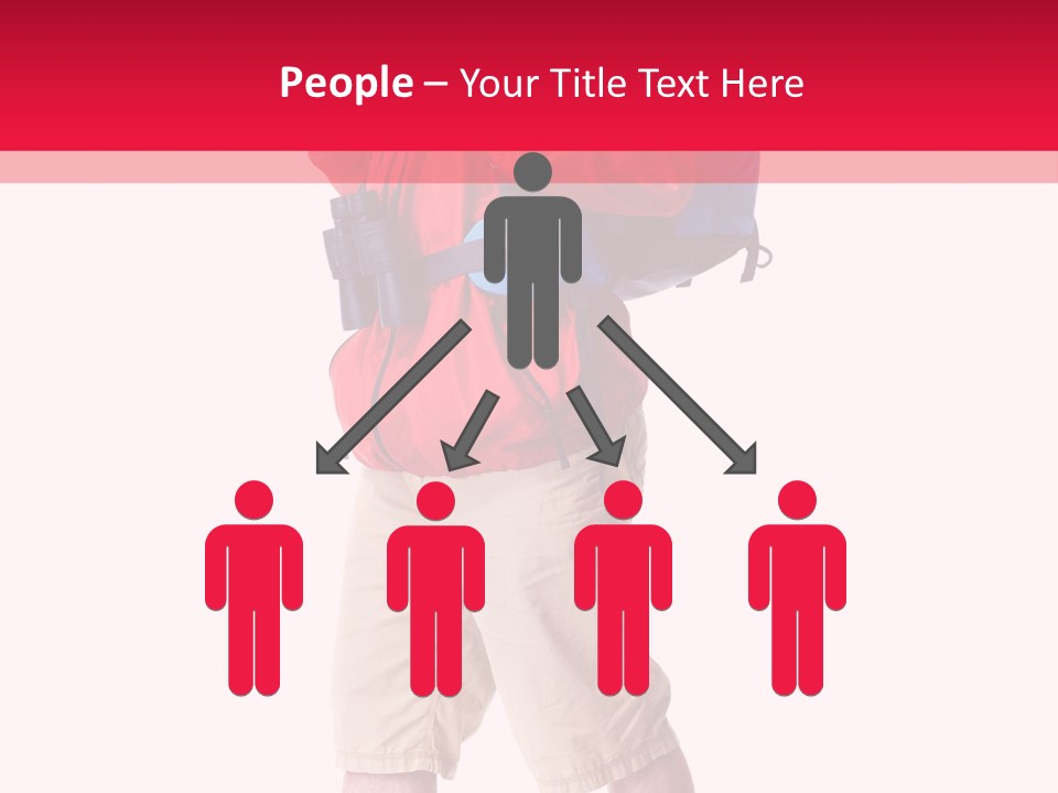 Male Guy Backpacker PowerPoint Template