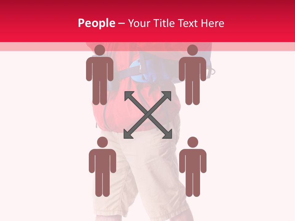 Male Guy Backpacker PowerPoint Template