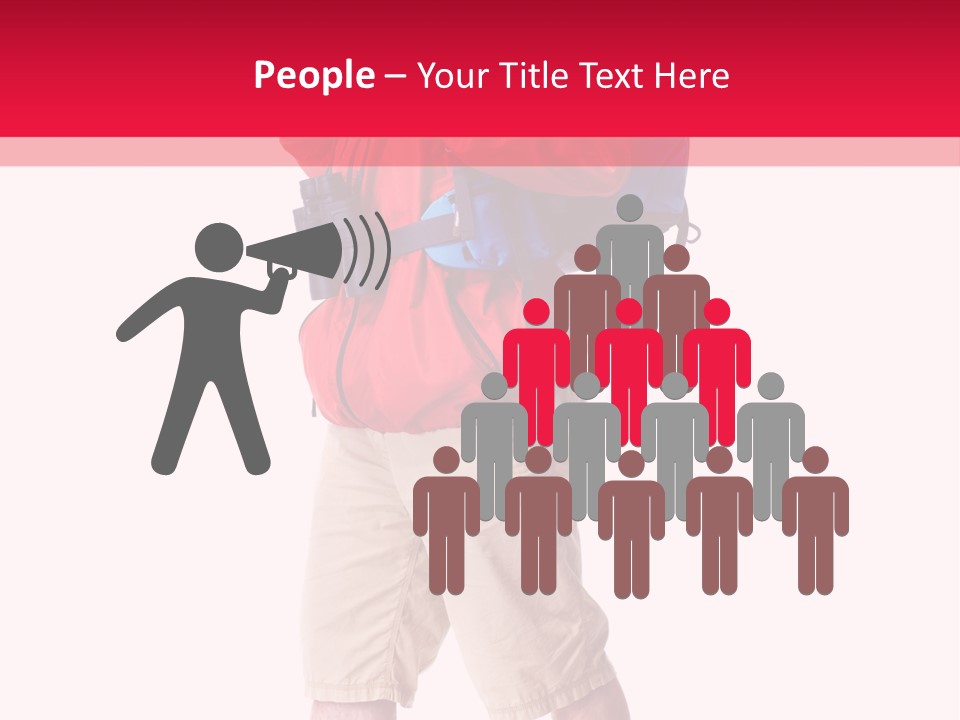 Male Guy Backpacker PowerPoint Template