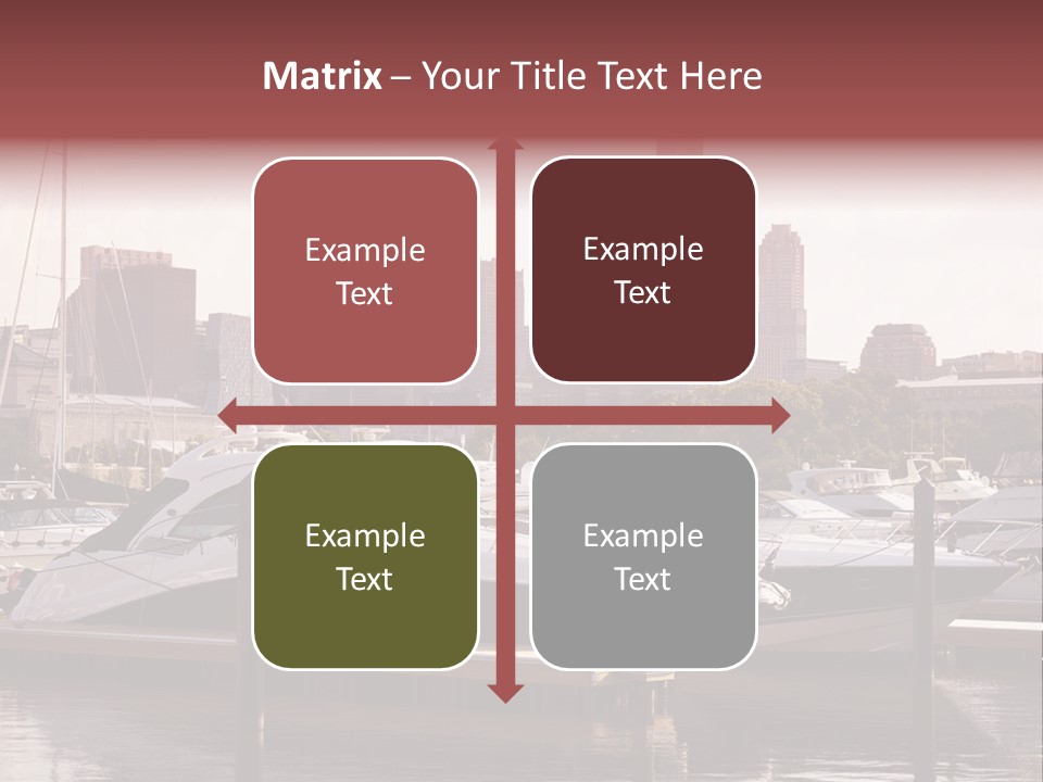 A Group Of Boats Are Docked In A Harbor PowerPoint Template