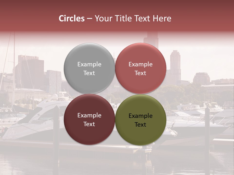 A Group Of Boats Are Docked In A Harbor PowerPoint Template