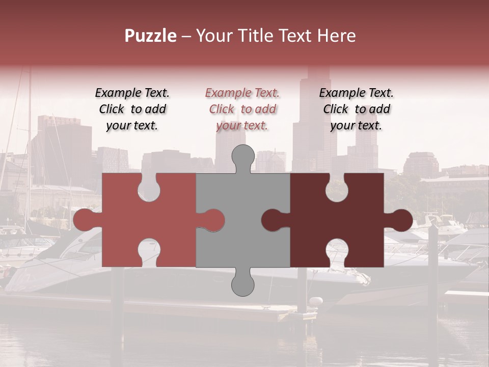 A Group Of Boats Are Docked In A Harbor PowerPoint Template