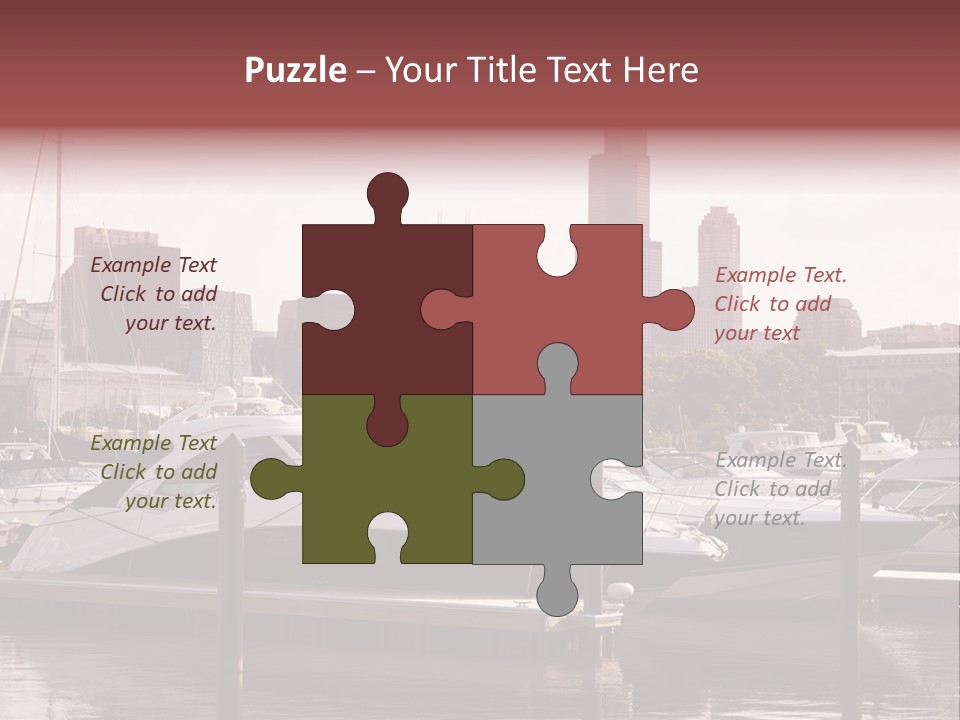 A Group Of Boats Are Docked In A Harbor PowerPoint Template