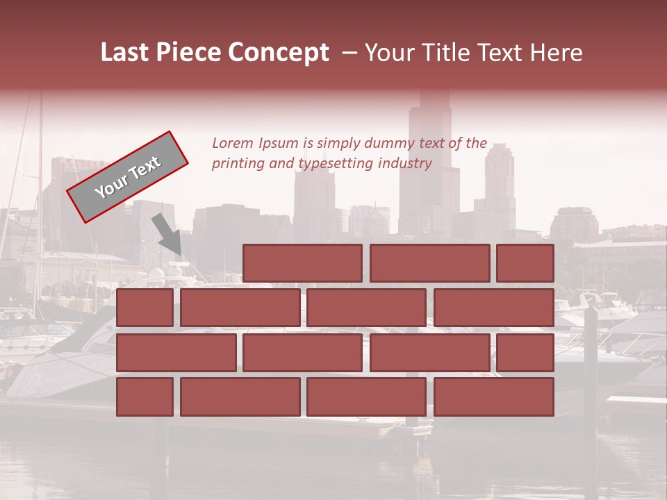 A Group Of Boats Are Docked In A Harbor PowerPoint Template