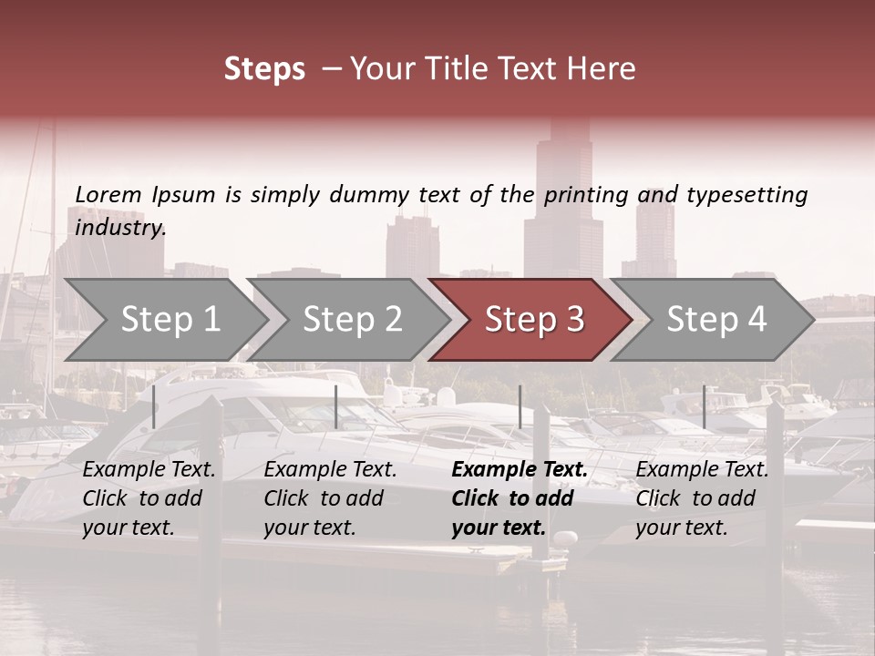 A Group Of Boats Are Docked In A Harbor PowerPoint Template