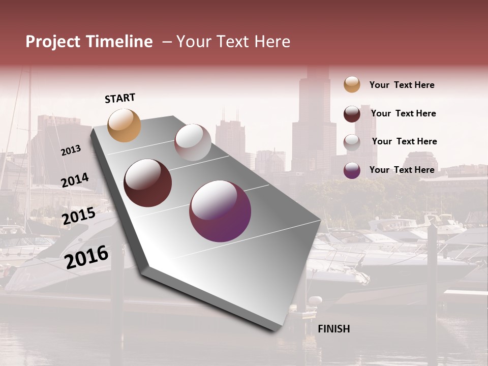 A Group Of Boats Are Docked In A Harbor PowerPoint Template