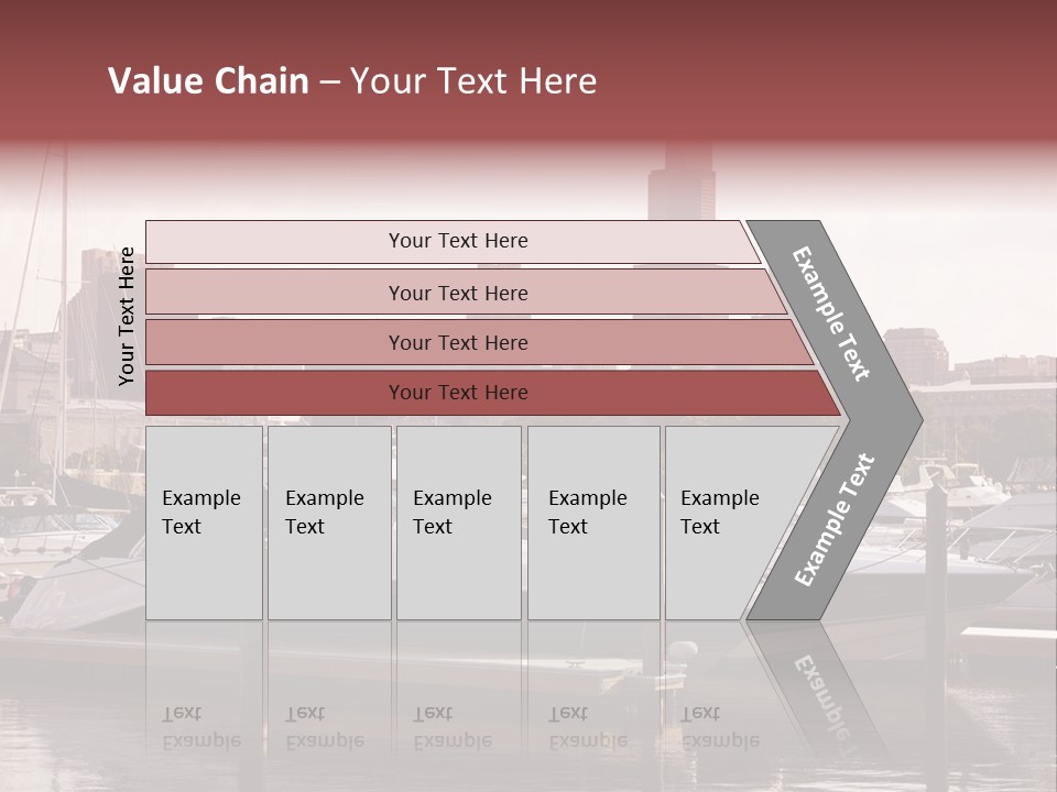 A Group Of Boats Are Docked In A Harbor PowerPoint Template