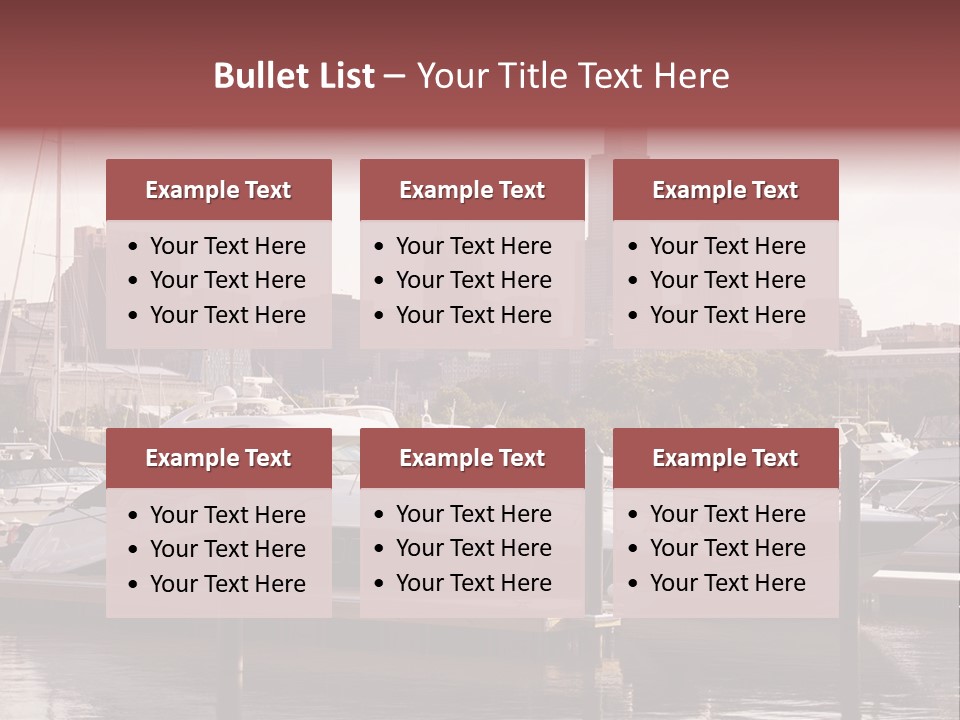 A Group Of Boats Are Docked In A Harbor PowerPoint Template