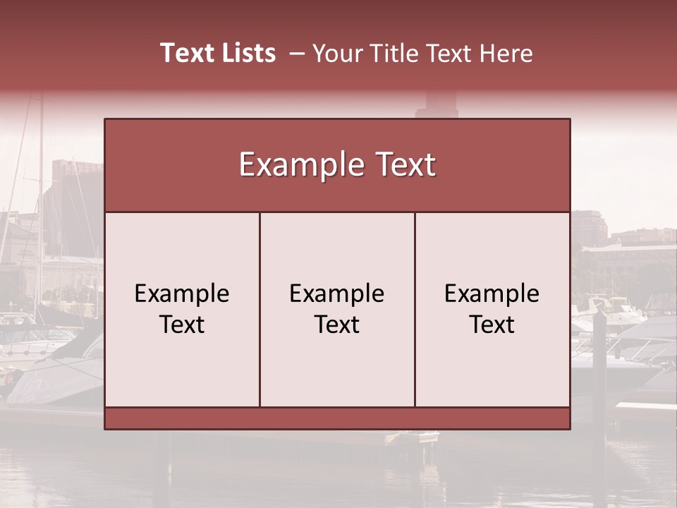A Group Of Boats Are Docked In A Harbor PowerPoint Template