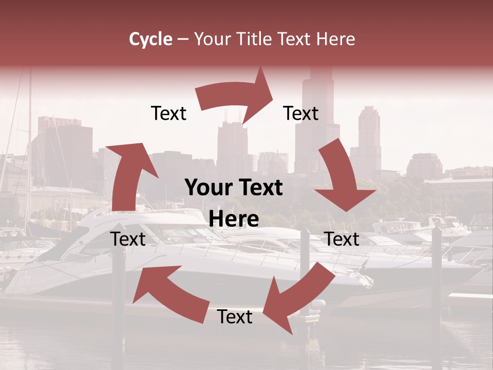 A Group Of Boats Are Docked In A Harbor PowerPoint Template