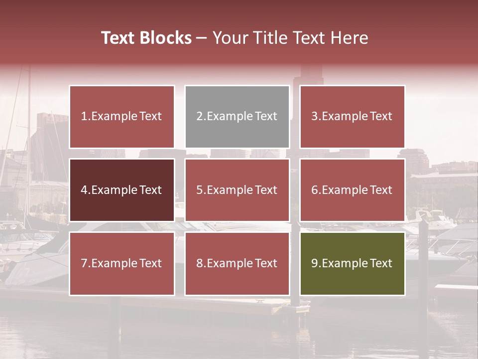 A Group Of Boats Are Docked In A Harbor PowerPoint Template