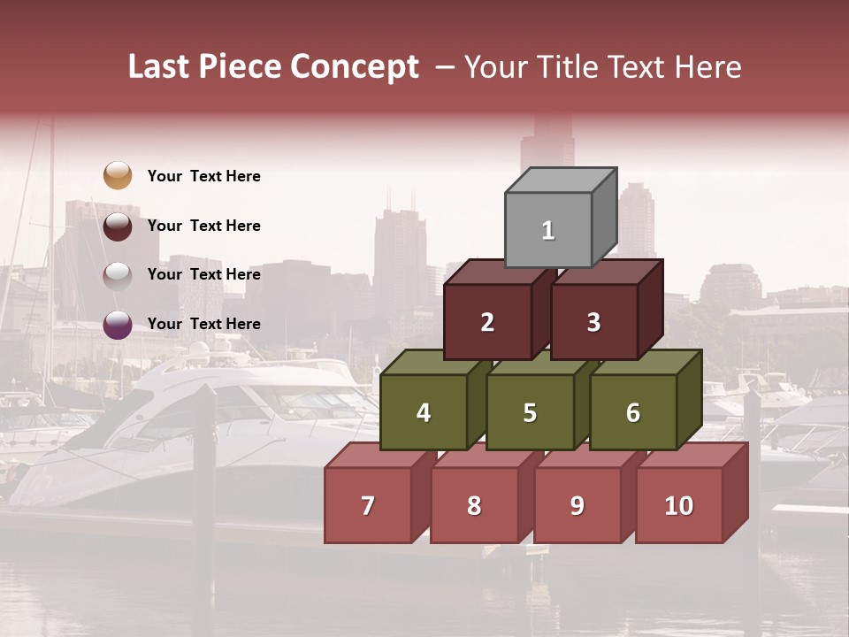 A Group Of Boats Are Docked In A Harbor PowerPoint Template