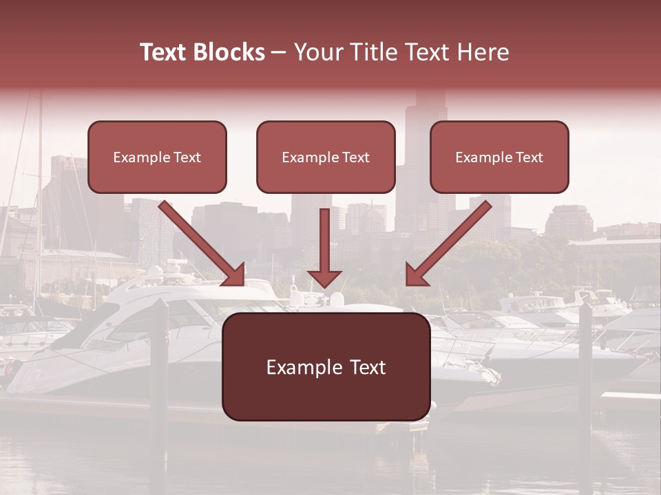 A Group Of Boats Are Docked In A Harbor PowerPoint Template