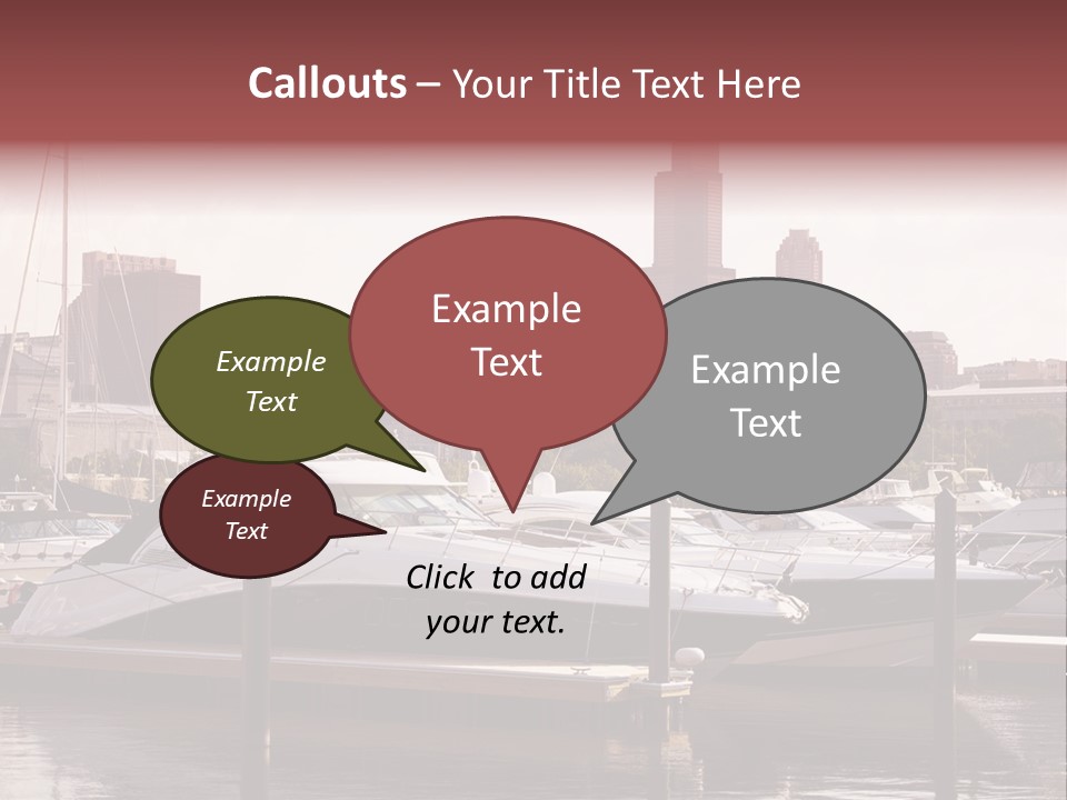 A Group Of Boats Are Docked In A Harbor PowerPoint Template