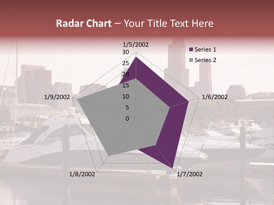 A Group Of Boats Are Docked In A Harbor PowerPoint Template