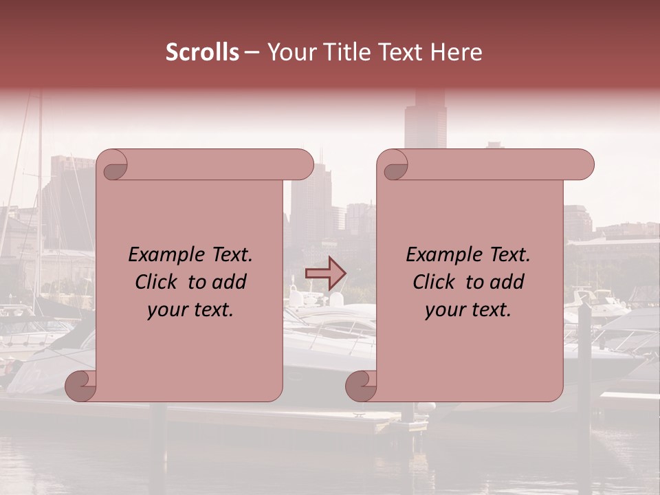 A Group Of Boats Are Docked In A Harbor PowerPoint Template