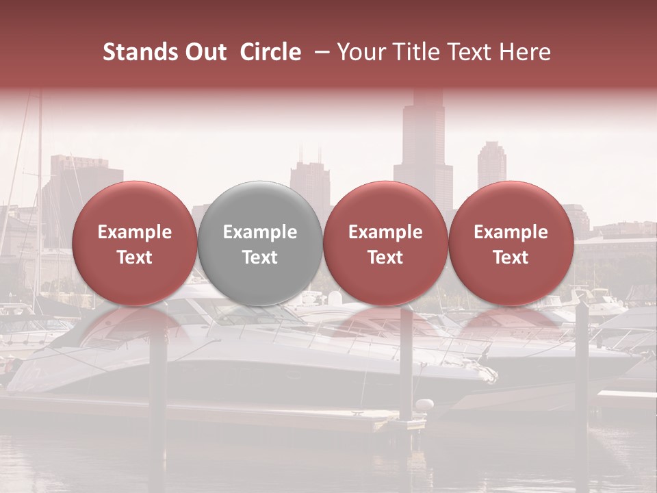 A Group Of Boats Are Docked In A Harbor PowerPoint Template