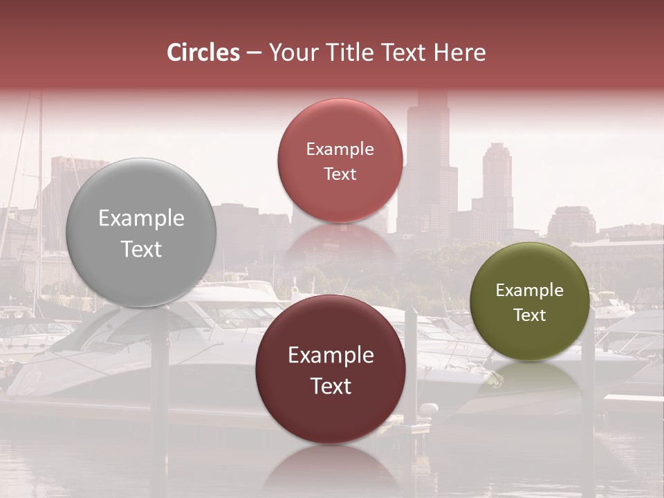 A Group Of Boats Are Docked In A Harbor PowerPoint Template