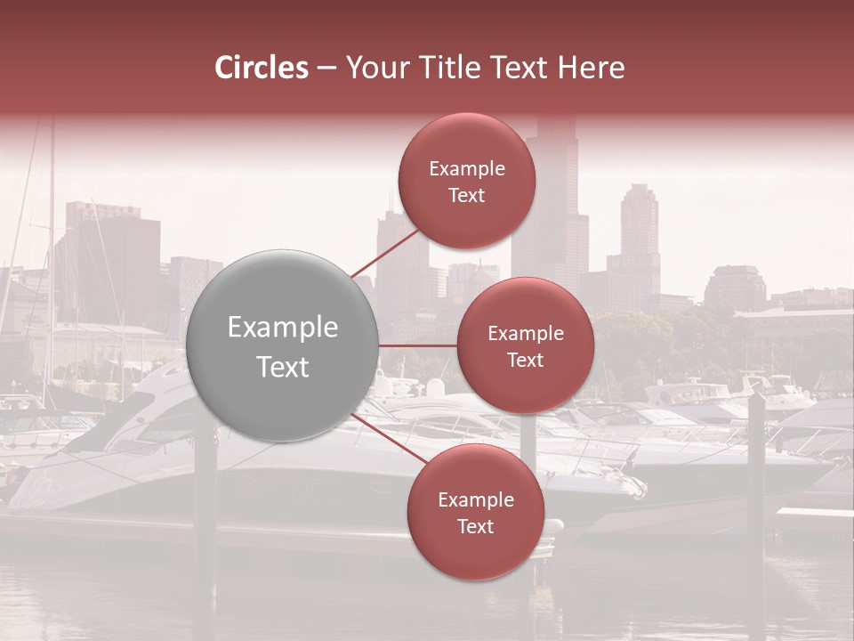 A Group Of Boats Are Docked In A Harbor PowerPoint Template