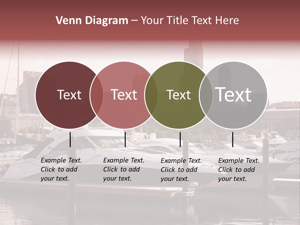 A Group Of Boats Are Docked In A Harbor PowerPoint Template