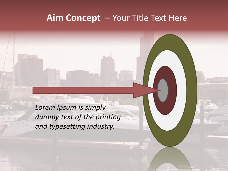 A Group Of Boats Are Docked In A Harbor PowerPoint Template