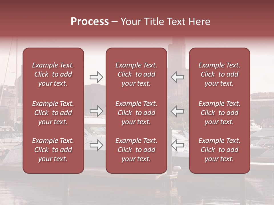A Group Of Boats Are Docked In A Harbor PowerPoint Template