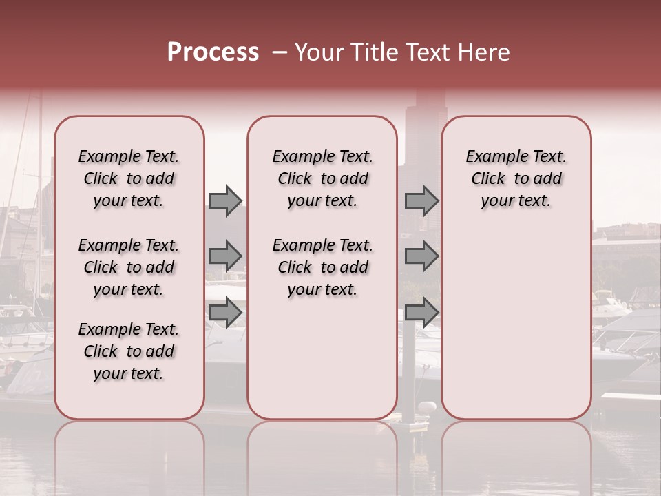 A Group Of Boats Are Docked In A Harbor PowerPoint Template