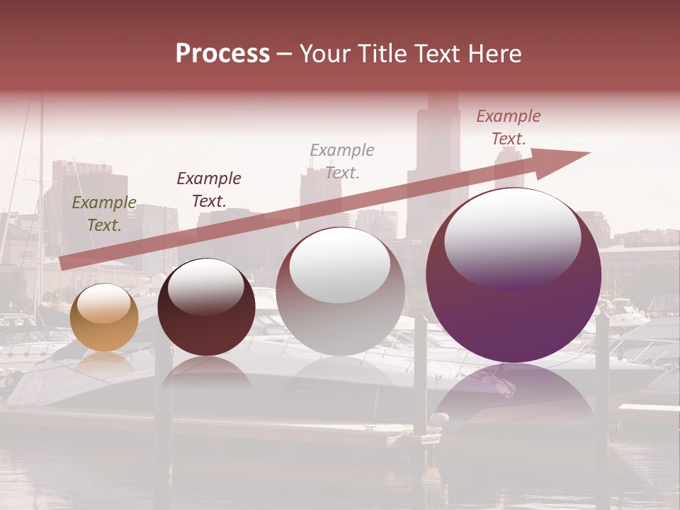 A Group Of Boats Are Docked In A Harbor PowerPoint Template