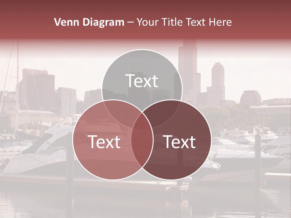 A Group Of Boats Are Docked In A Harbor PowerPoint Template