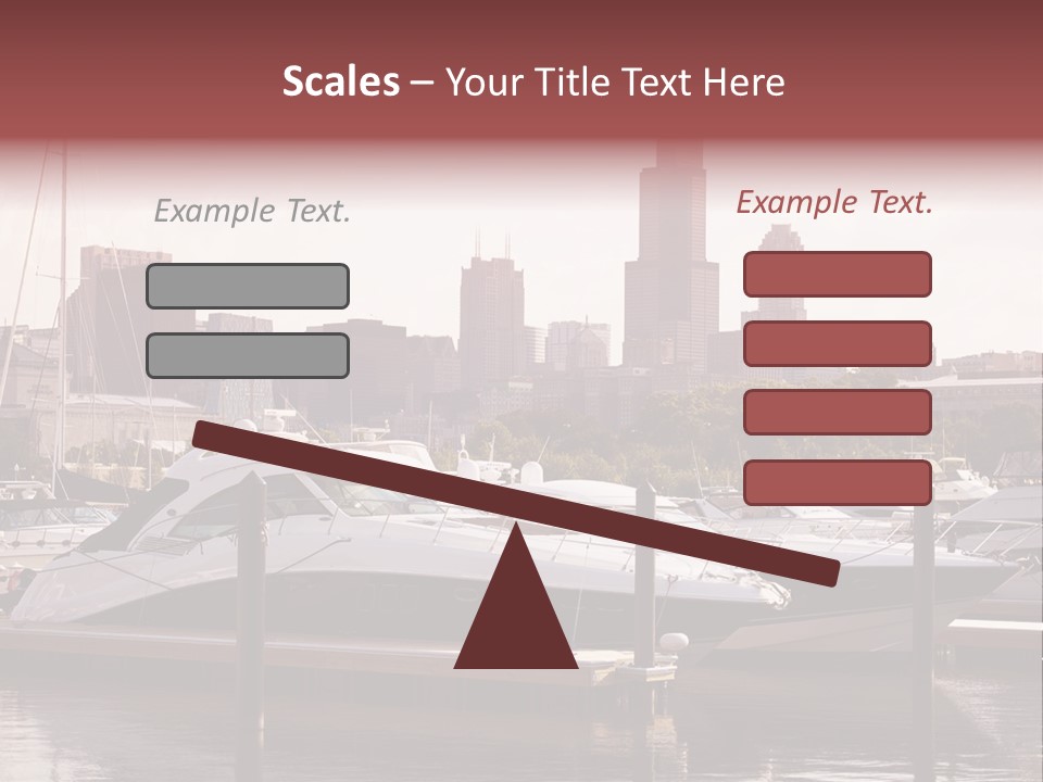 A Group Of Boats Are Docked In A Harbor PowerPoint Template