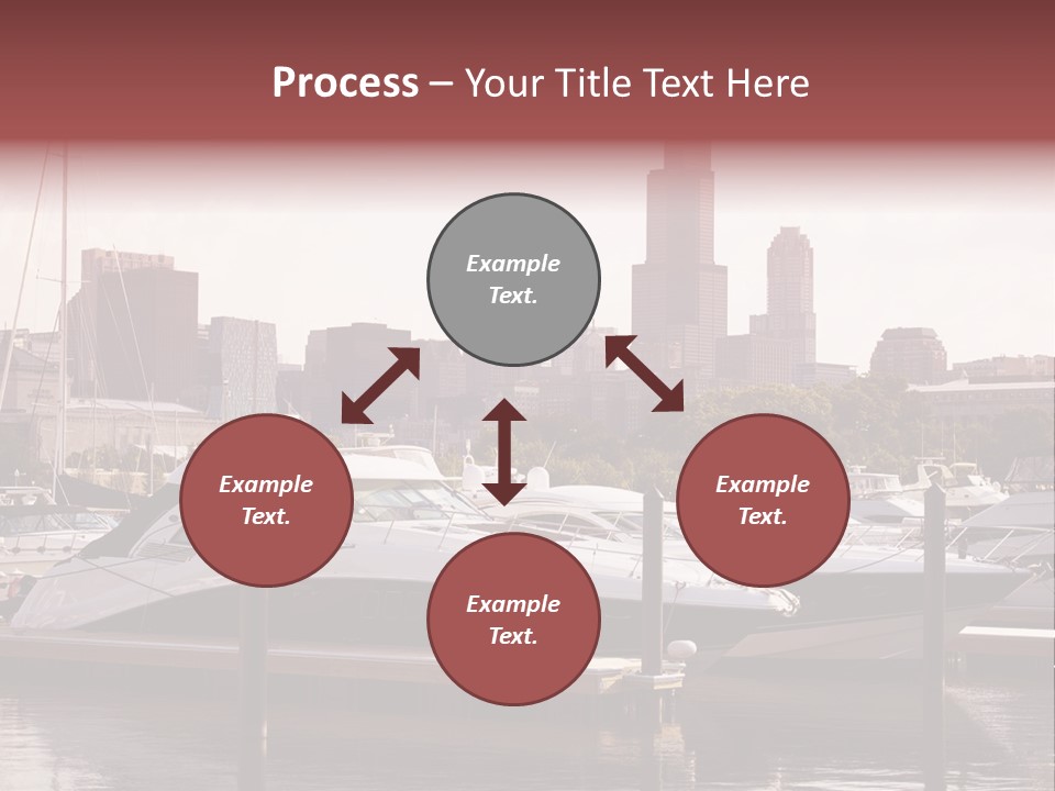 A Group Of Boats Are Docked In A Harbor PowerPoint Template