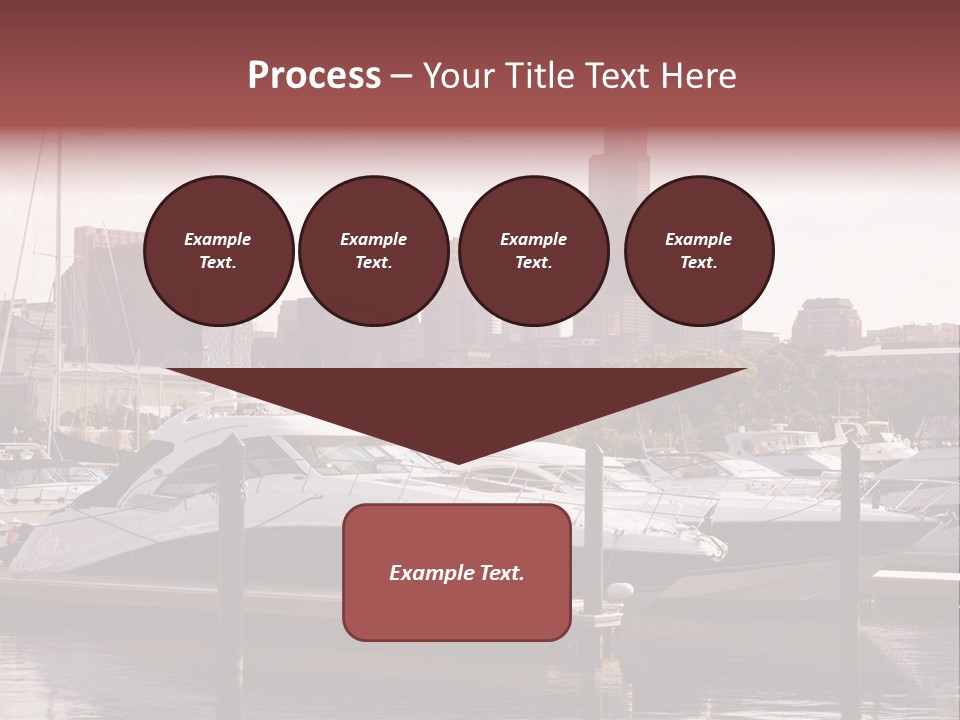 A Group Of Boats Are Docked In A Harbor PowerPoint Template