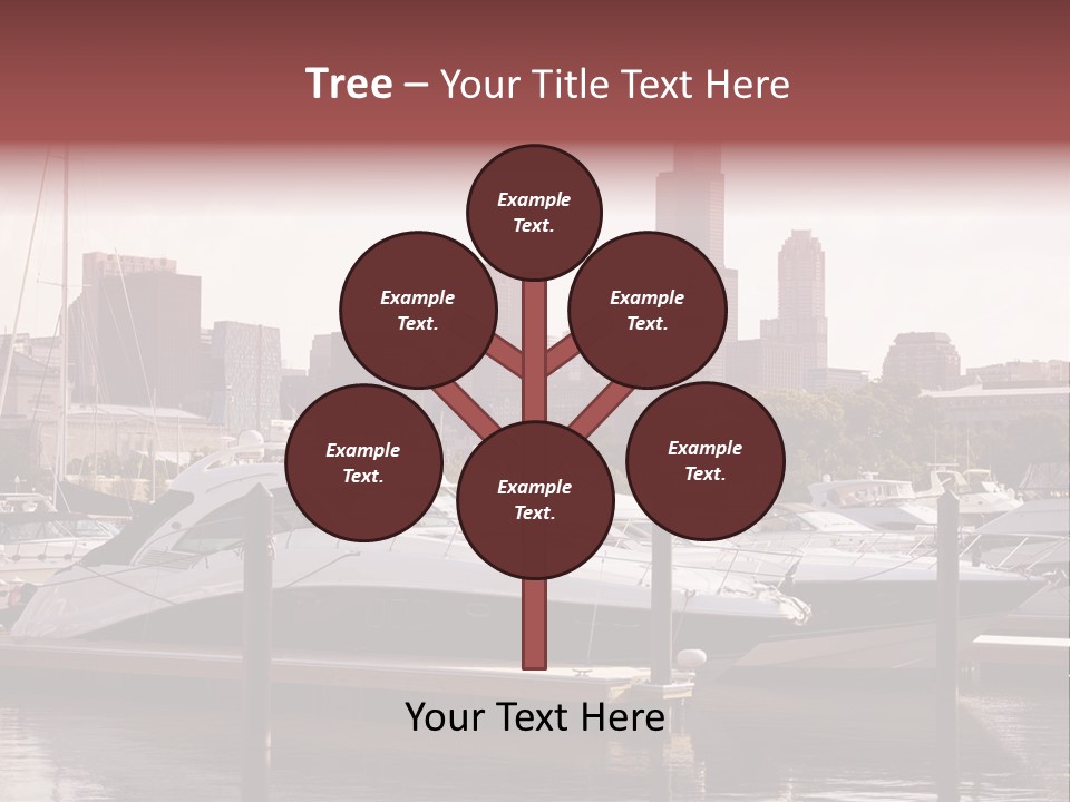 A Group Of Boats Are Docked In A Harbor PowerPoint Template