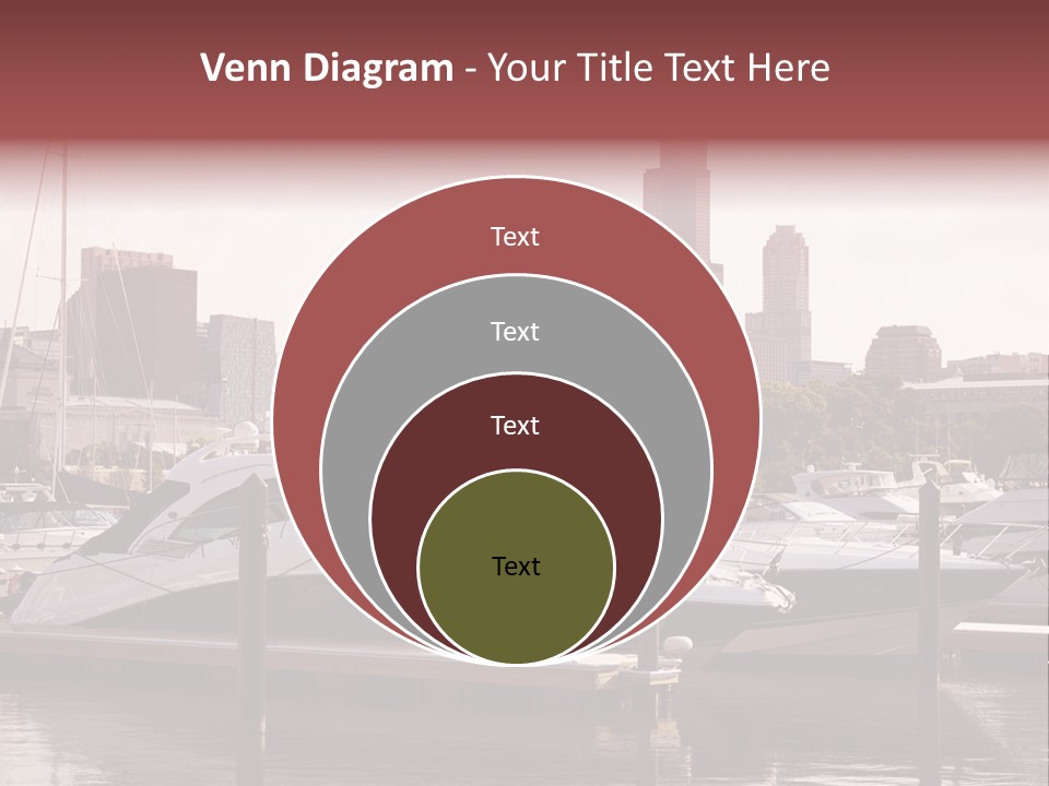 A Group Of Boats Are Docked In A Harbor PowerPoint Template