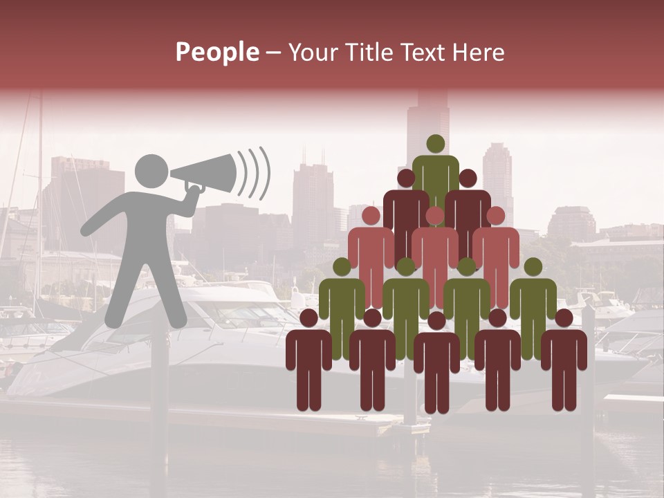 A Group Of Boats Are Docked In A Harbor PowerPoint Template