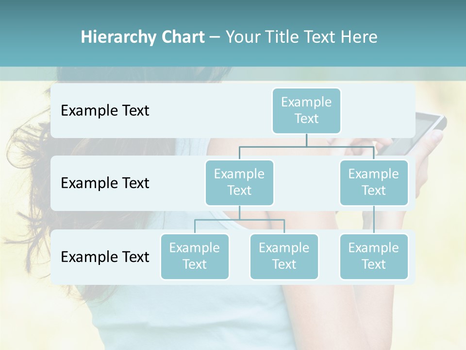 A Woman Holding A Cell Phone In Her Hand PowerPoint Template