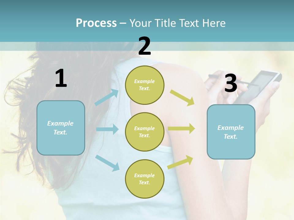 A Woman Holding A Cell Phone In Her Hand PowerPoint Template