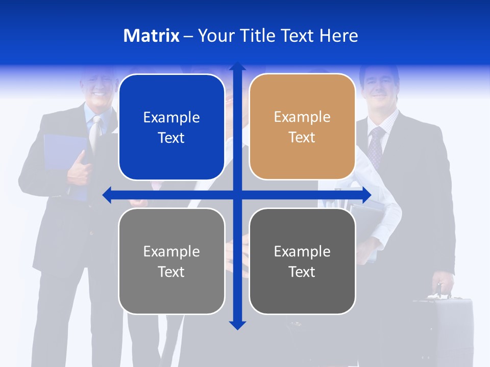 A Group Of Business People Standing In Front Of A White Background PowerPoint Template