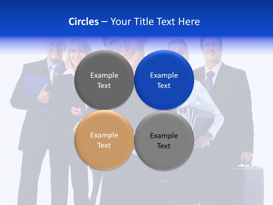 A Group Of Business People Standing In Front Of A White Background PowerPoint Template