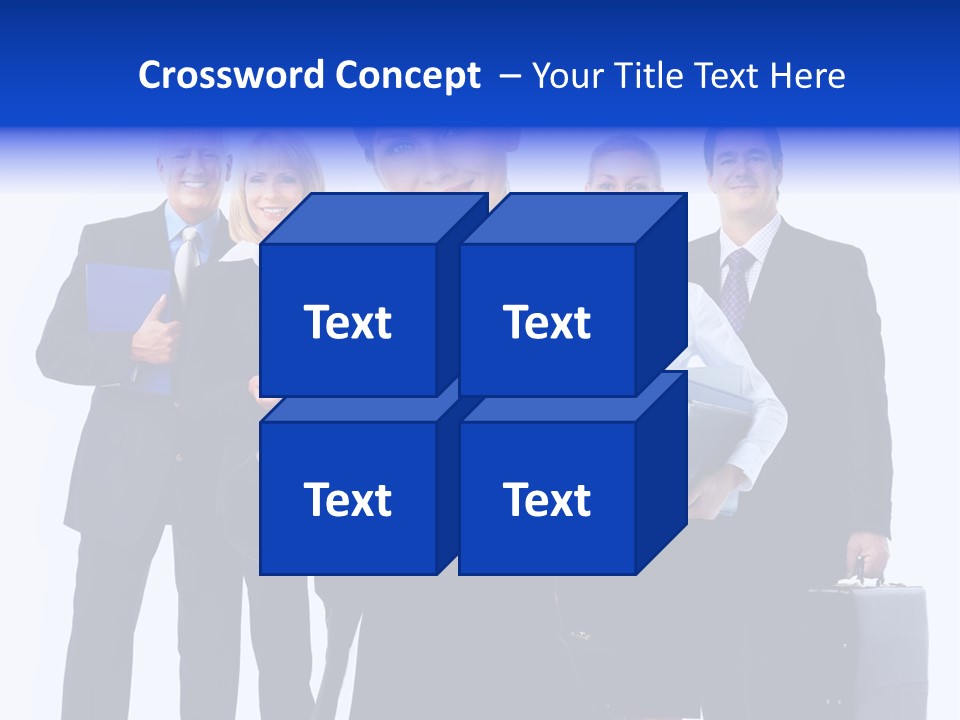 A Group Of Business People Standing In Front Of A White Background PowerPoint Template