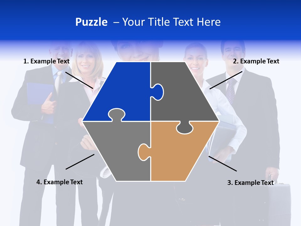 A Group Of Business People Standing In Front Of A White Background PowerPoint Template