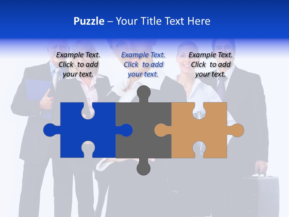 A Group Of Business People Standing In Front Of A White Background PowerPoint Template