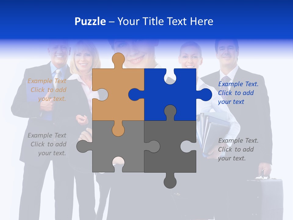 A Group Of Business People Standing In Front Of A White Background PowerPoint Template