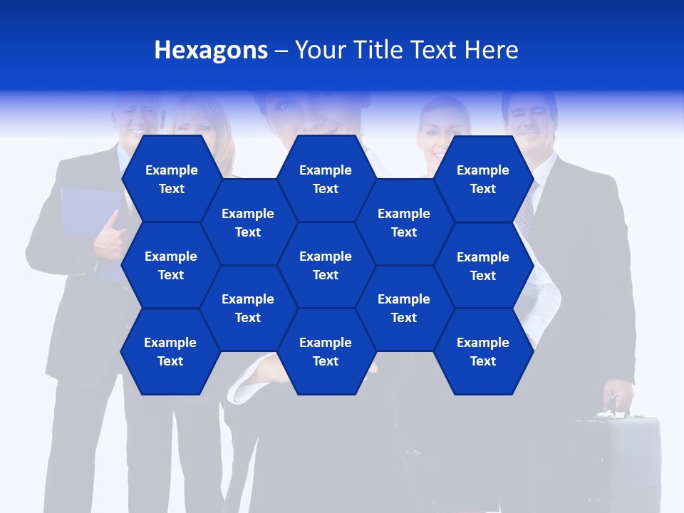 A Group Of Business People Standing In Front Of A White Background PowerPoint Template