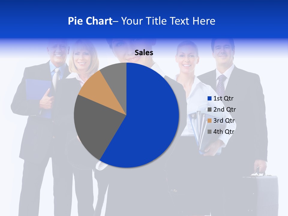 A Group Of Business People Standing In Front Of A White Background PowerPoint Template